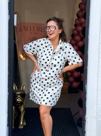 LOVIA DRESS - POLKA BLACK