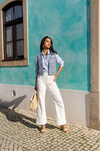 ORFLORA JEANS - WHITE