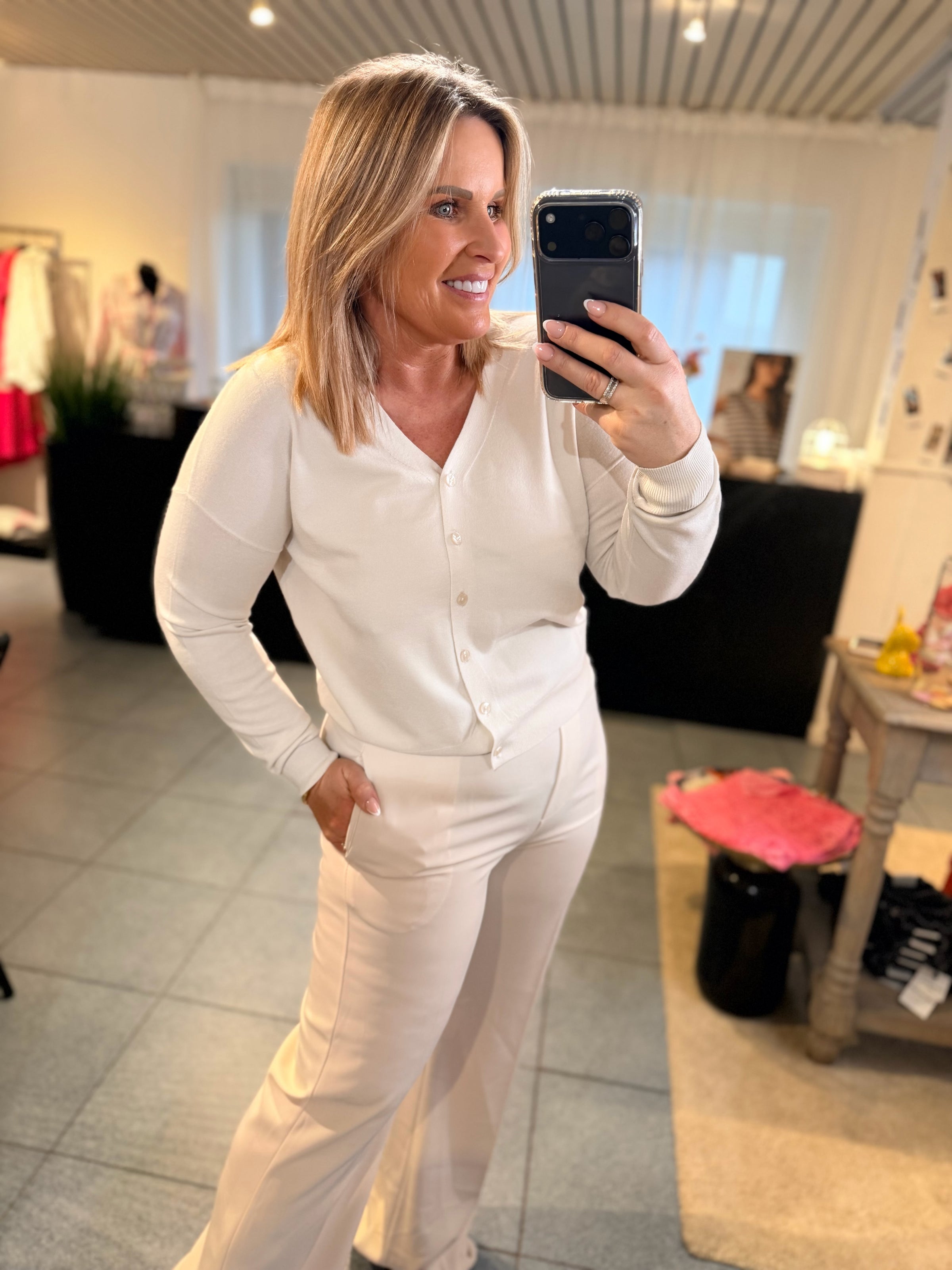 AMELIE GROSETTO PANTS - BEIGE