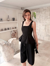 BLOOM TOP -BLACK