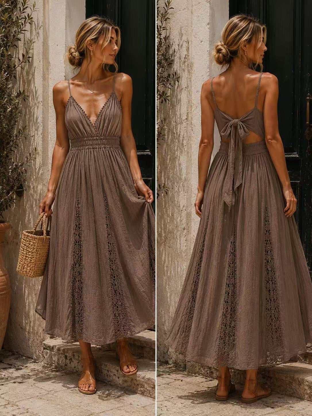 MUSE DRESS - BROWN
