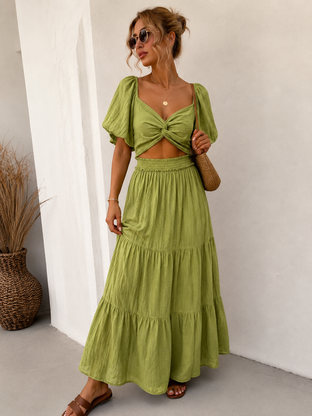 TIKA DRESS - PISTACHE