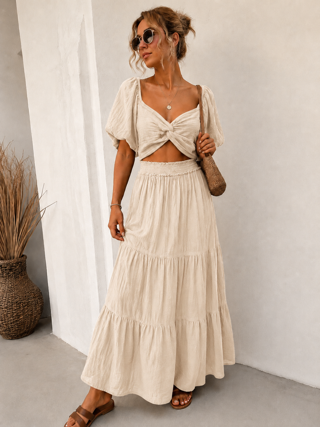 TIKA DRESS - BEIGE