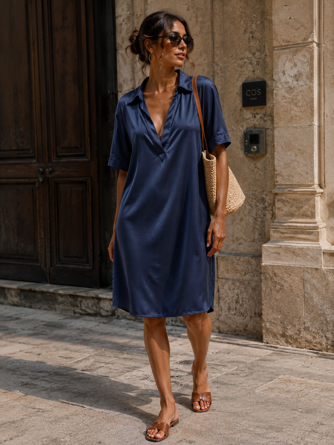 LUMA DRESS -MARINE