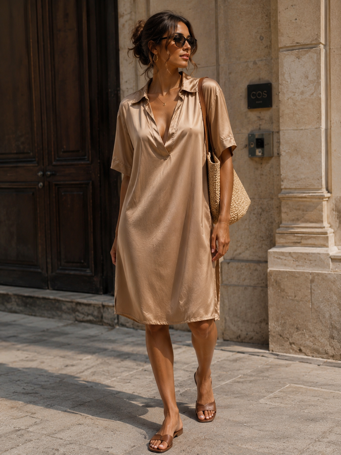 LUMA DRESS -CAMEL