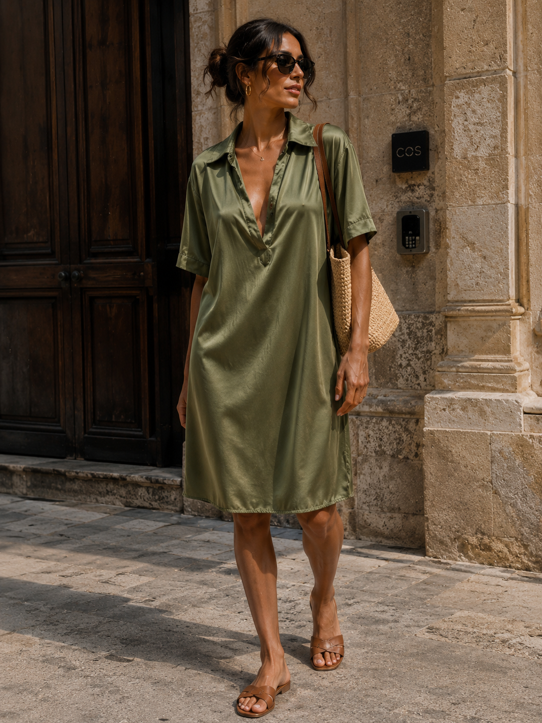 LUMA DRESS -KAKI