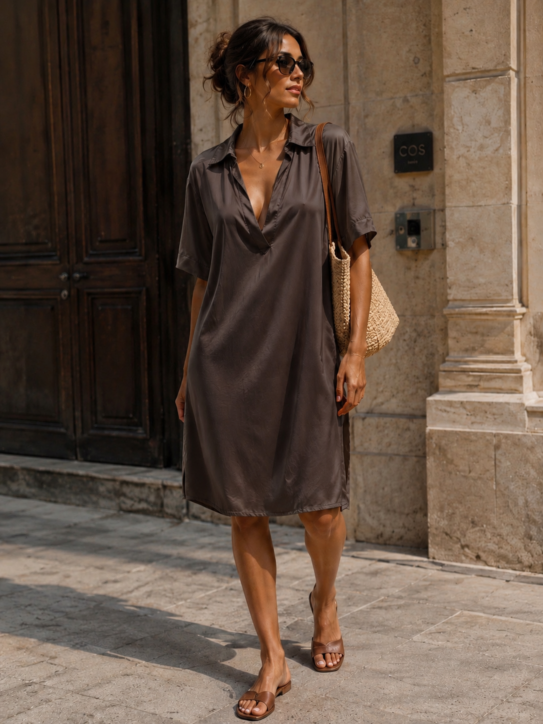 LUMA DRESS -BRUNE