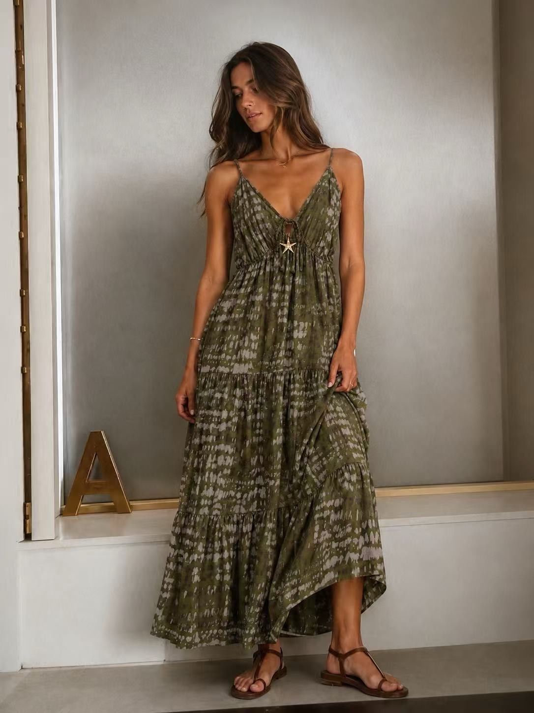 ELARA DRESS - KAKI