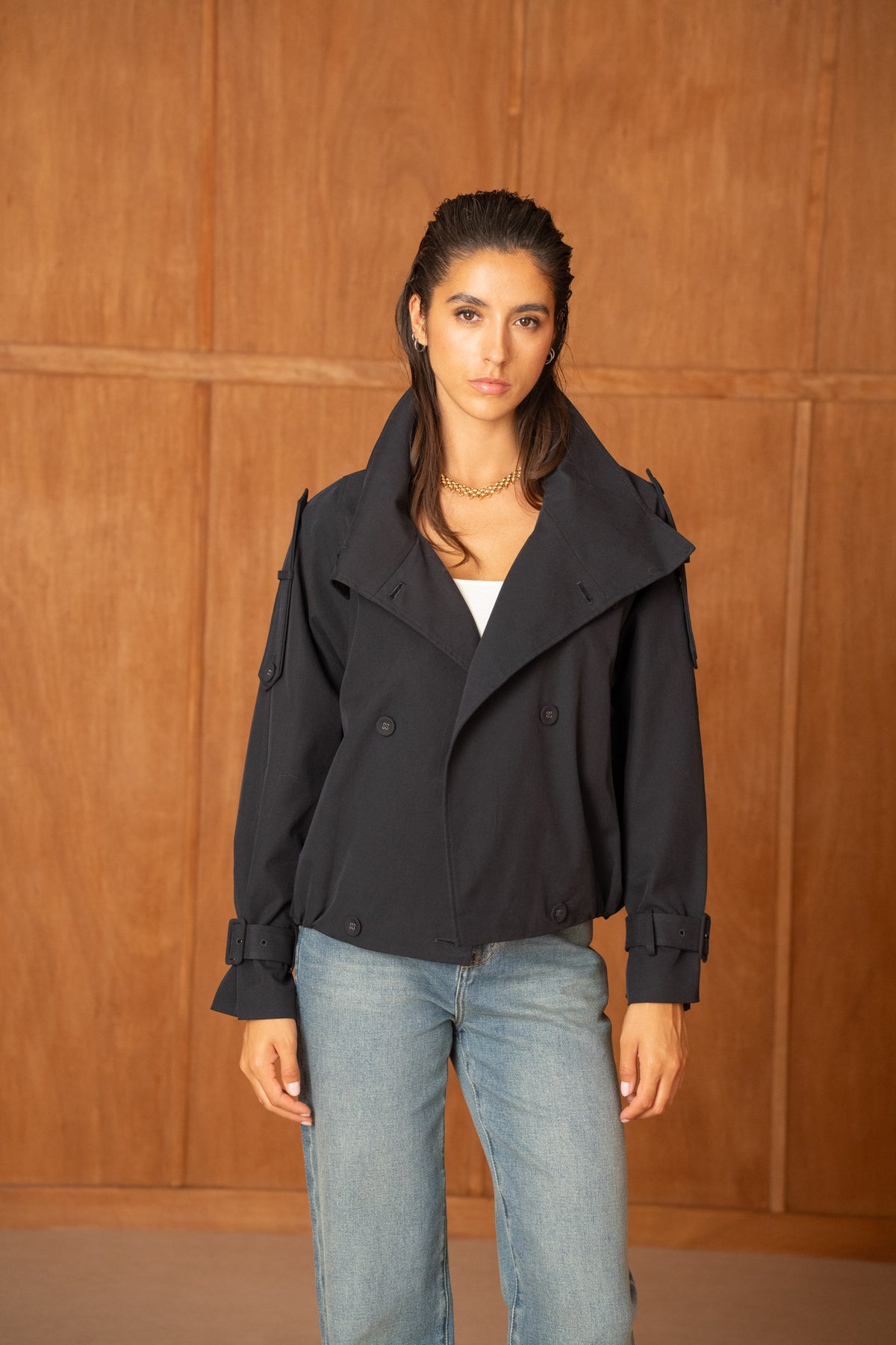 LEXI TRENCH - NAVY