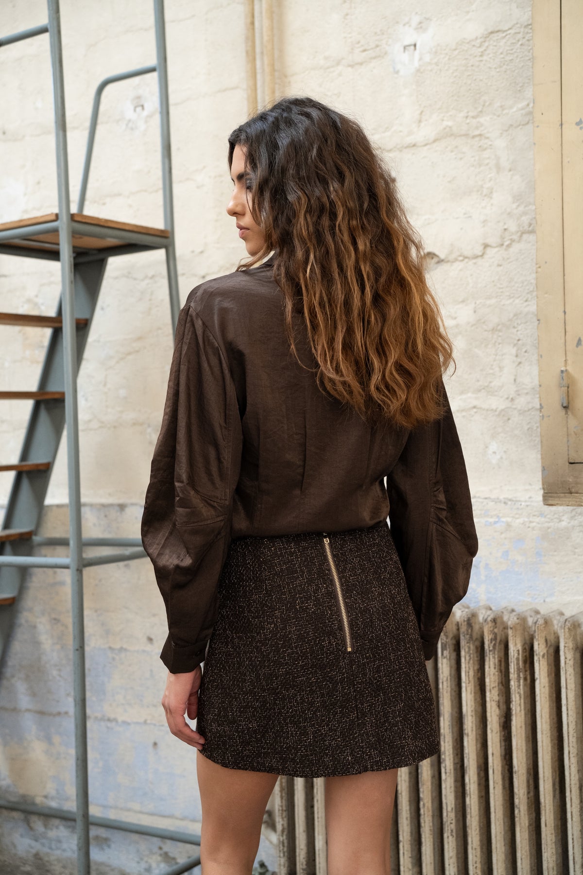 CAMILLE BLOUSE - BROWN