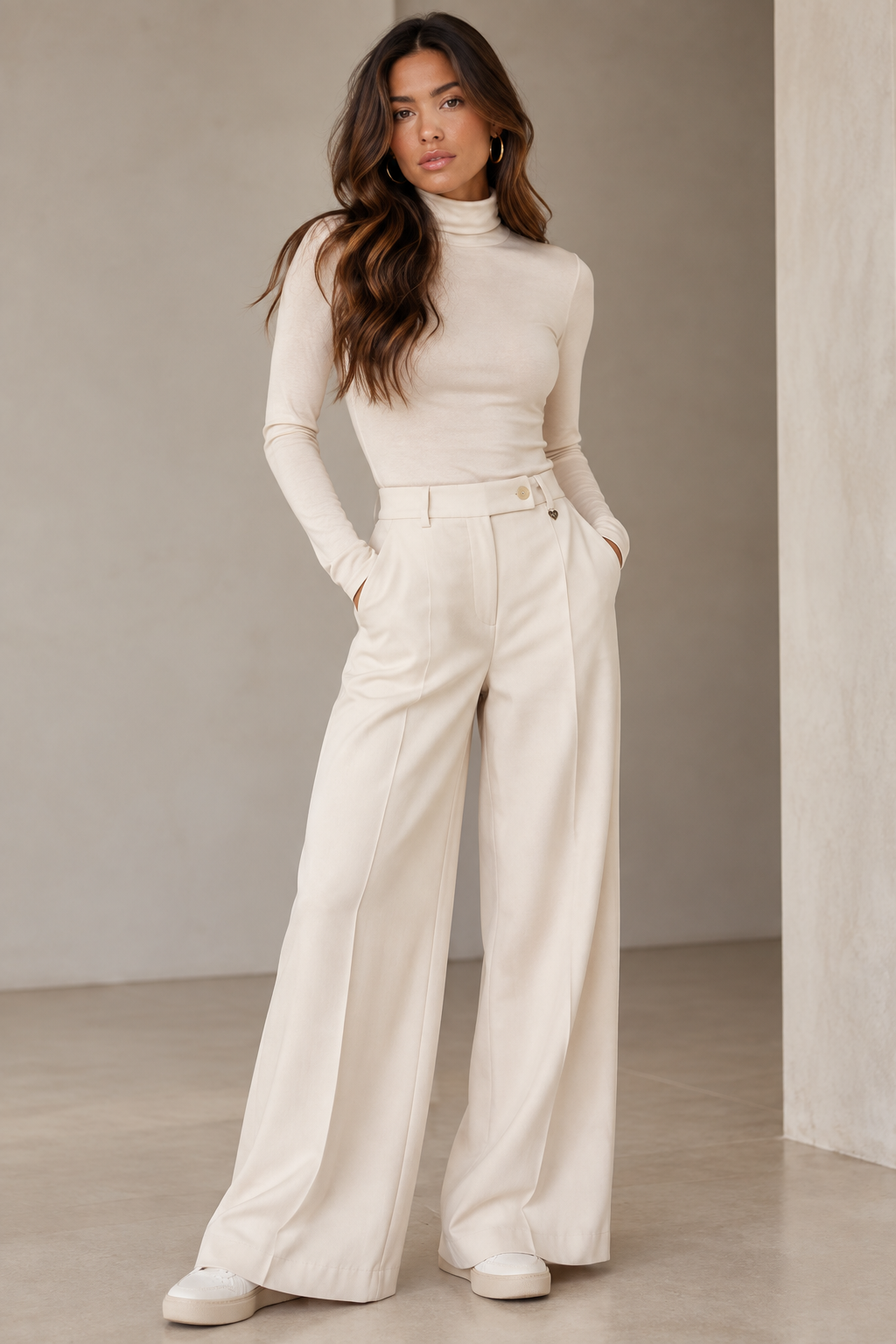 AMELIE LIVERPOOL PANTS - GESSO