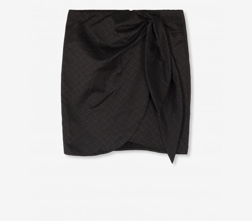 Jacquard Mini Skirt - Black